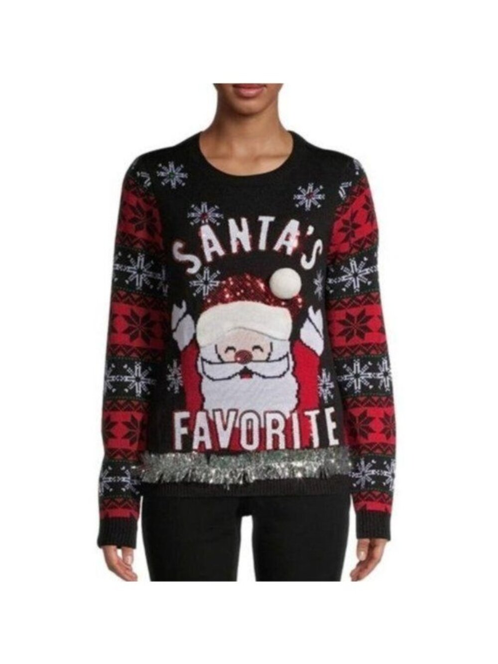 No Boundaries Black Tacky Christmas Sweater XXL